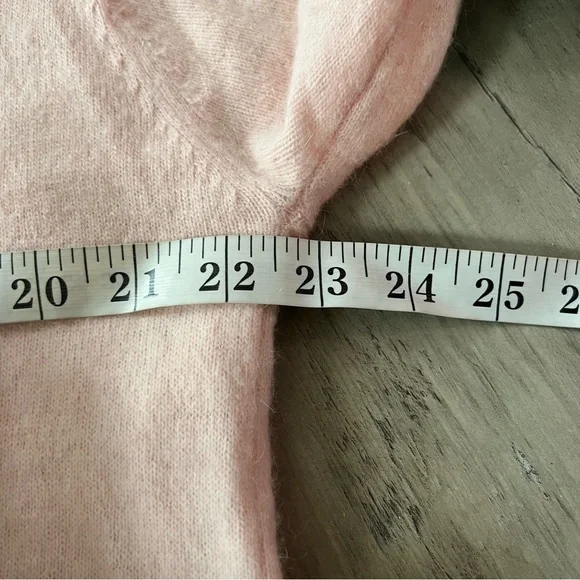 Vintage Mondi Grey Pink Wool Angora Tunic Cowl Neck Sweater Size 38 US Medium - Picture 7 of 9